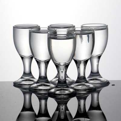 6pcs Lead Free Swallow Glass Whiskey Shot Glass Liquor Spirits Glasses Vodka For Drinks 20ml 0.7OZ Bullet Bar Firewate Cup