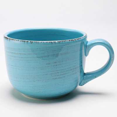 High Capacity Minimalist Mug Nordic Solid Blue Ceramic Mug Creative Modern  Breakfast Milk Coffee Mug