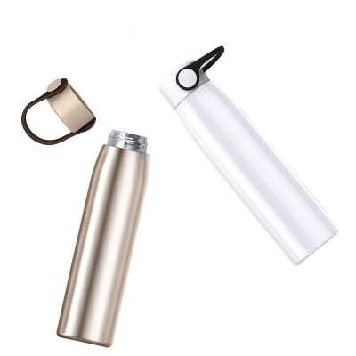 2018 New Stainless steel double layer Insulated vacuum cup office family Outdoor travel my water bottle handle thermos flack