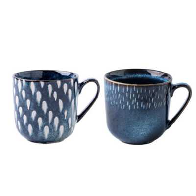 Ceramic Travel Coffee Mugs Set Creative Cute 2PC Couple Cups Home Modern Luxury Stirring Cup Milk Beer s Gift Boxes