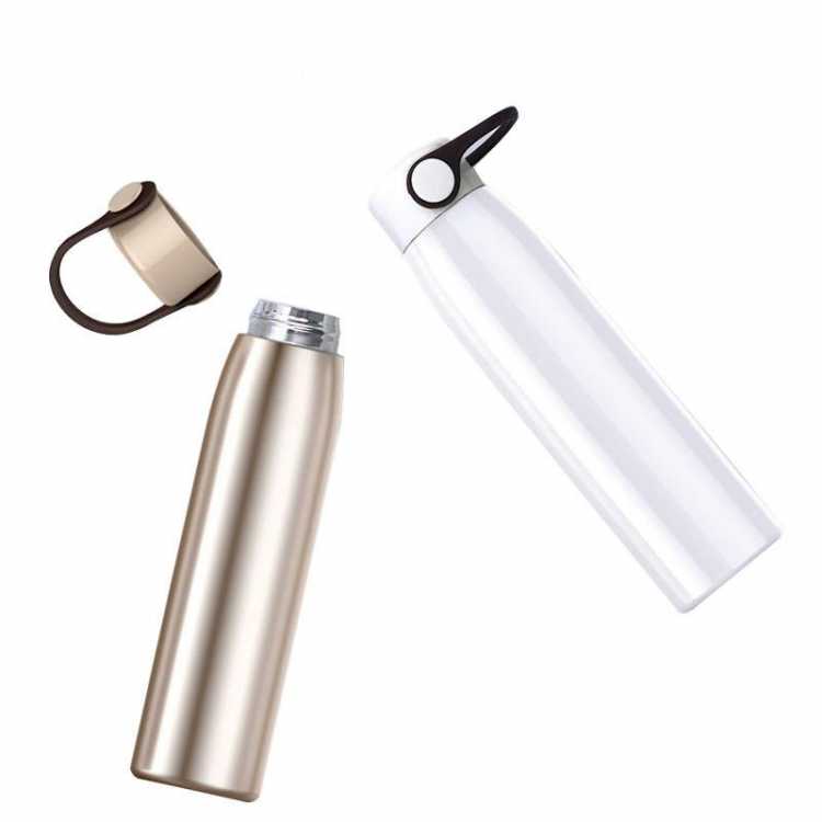2018 New Stainless steel double layer Insulated vacuum cup office family Outdoor travel my water bottle handle thermos flack