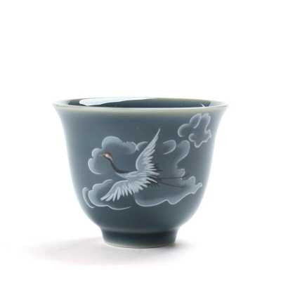 Ceramic Tea Cup 50ml Animal Carved High Quality Small Porcelain Master Tea Bowl Tea Service Accessories Hand Made Drinkware