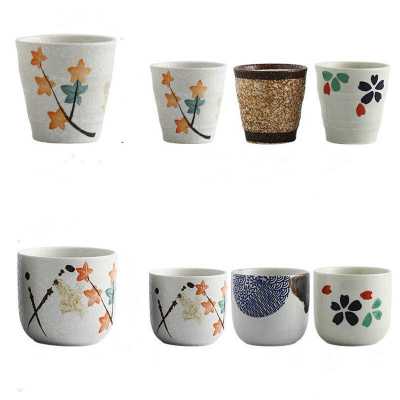 Vintage water mug Creative water cup ceramic tea drinking cup milk breakfast cup no handle cup restaurant cooking tableware