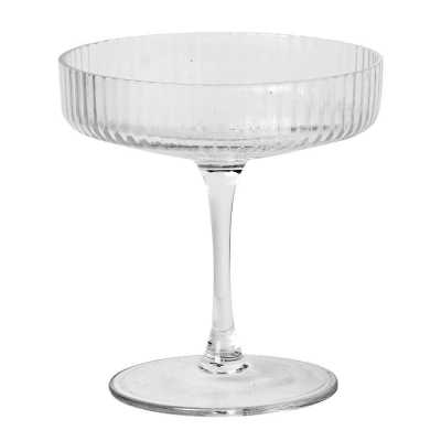 Free Shipping 4PCS Ripple Champagne Saucer Cocktail Glass Champagne Glass Set of 4