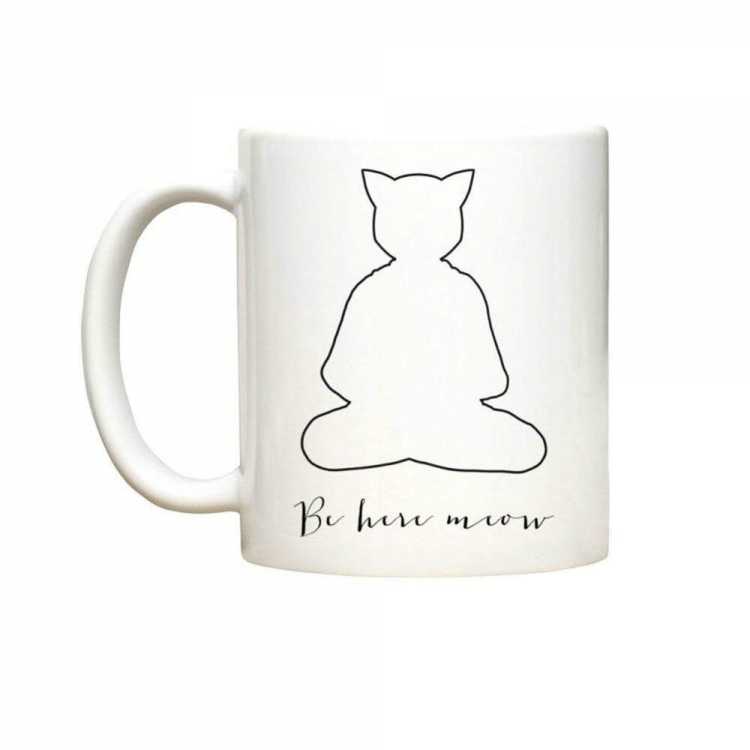 Yoga Mug Gifts Travel Beer Cup Home Decal Porcelain Coffee Mugs Kitchen Drinkware Milk White Mug