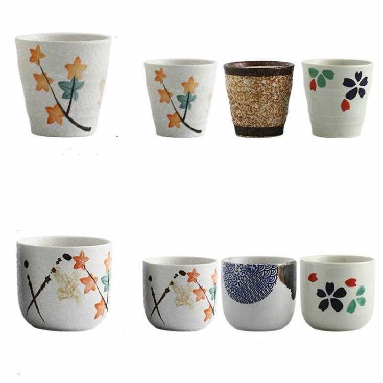 Vintage water mug Creative water cup ceramic tea drinking cup milk breakfast cup no handle cup restaurant cooking tableware