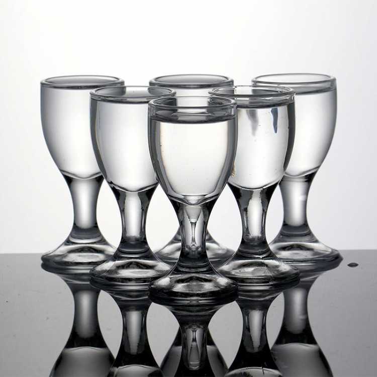6pcs Lead Free Swallow Glass Whiskey Shot Glass Liquor Spirits Glasses Vodka For Drinks 20ml 0.7OZ Bullet Bar Firewate Cup