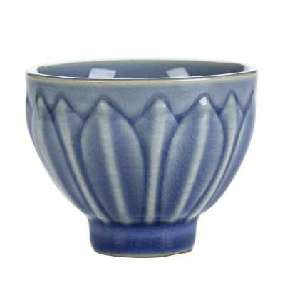 Ice cracked Stoneware tea cup Japanese retro tea single cup 65ml lotus ceramic tea master cup