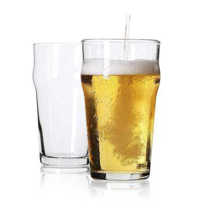 Free Shipping Pint Glass,British Style Imperial Beer Glasses,English Pub style Ale glassware ,Unique Design Set of 2 4